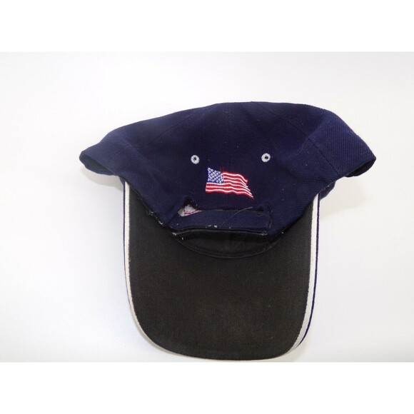 USA Eagle American Flag Hat Adjustable Baseball Cap Adult Men Navy Blue - Picture 3 of 6